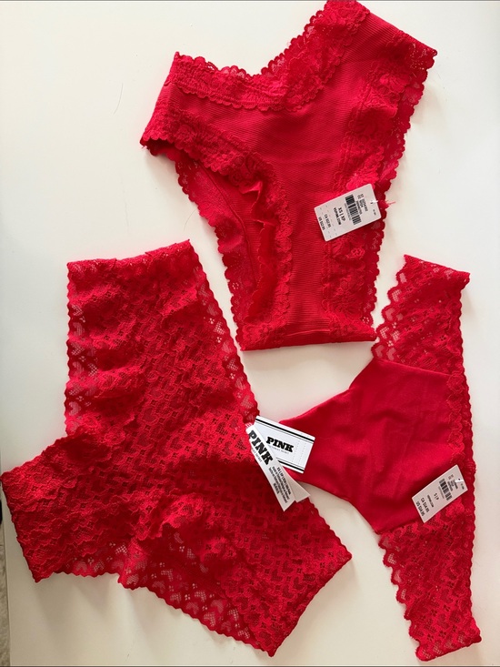 PINK Victoria's Secret Other - PINK Victoria's Secret |Red Lace Panty Bundle |